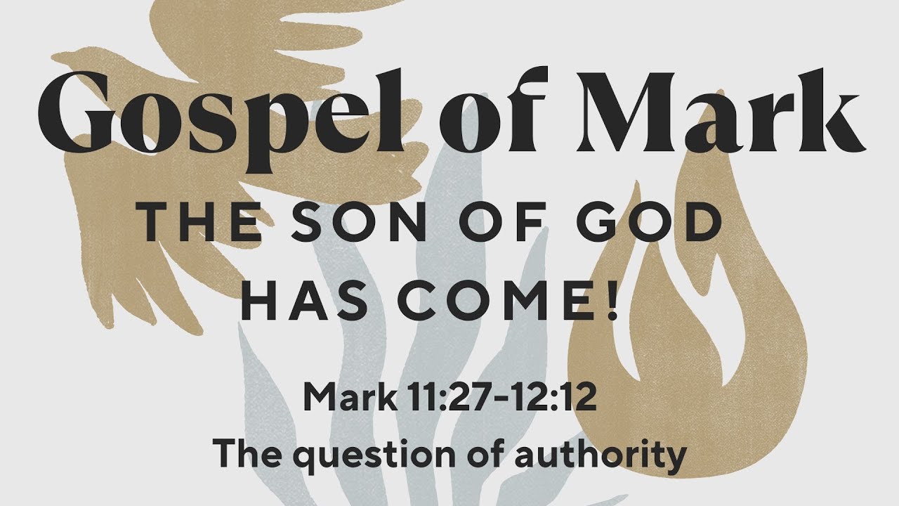 Sunday 18th January - Mark 11:27-12:12 The question of authority