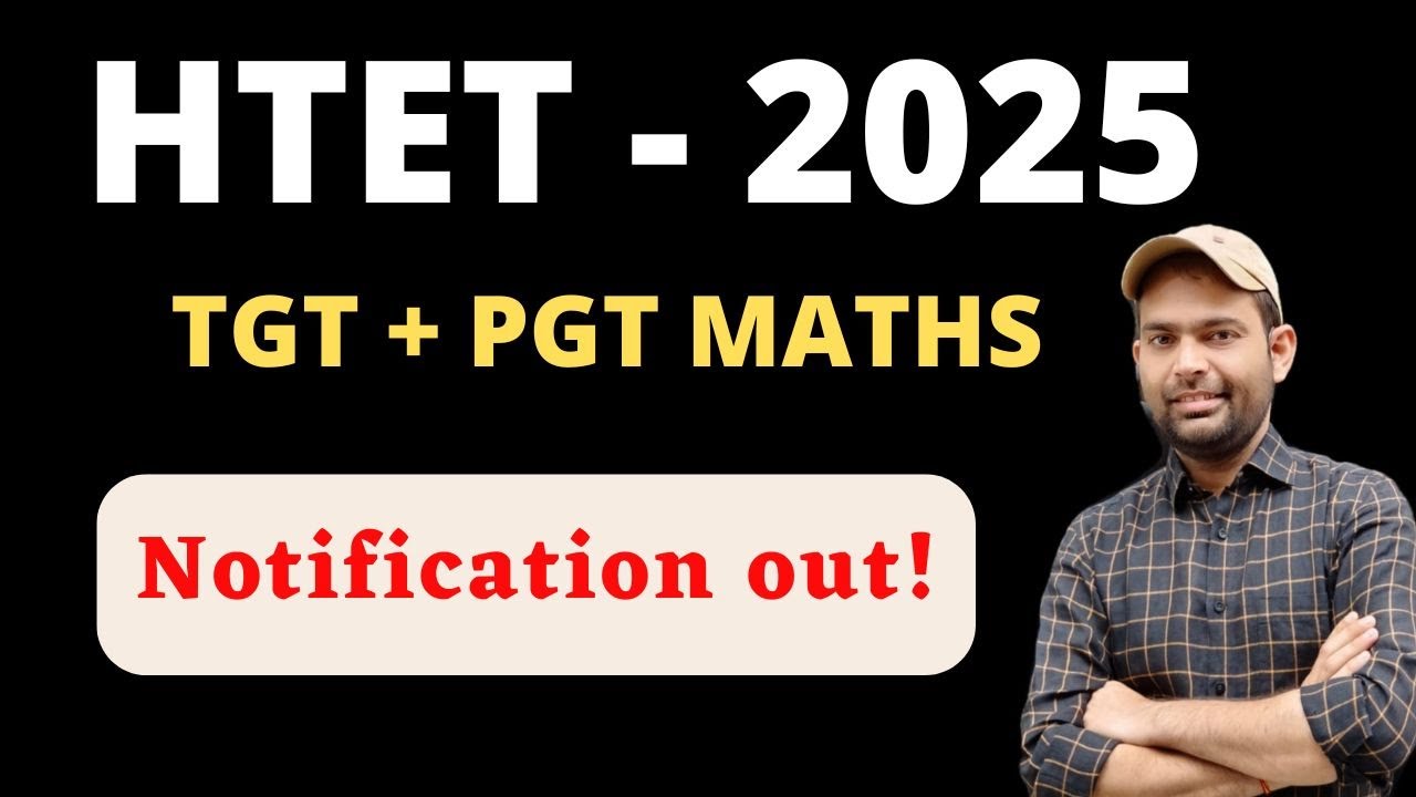 HTET 2025 Notification Out!  @NitinSharmaMaths