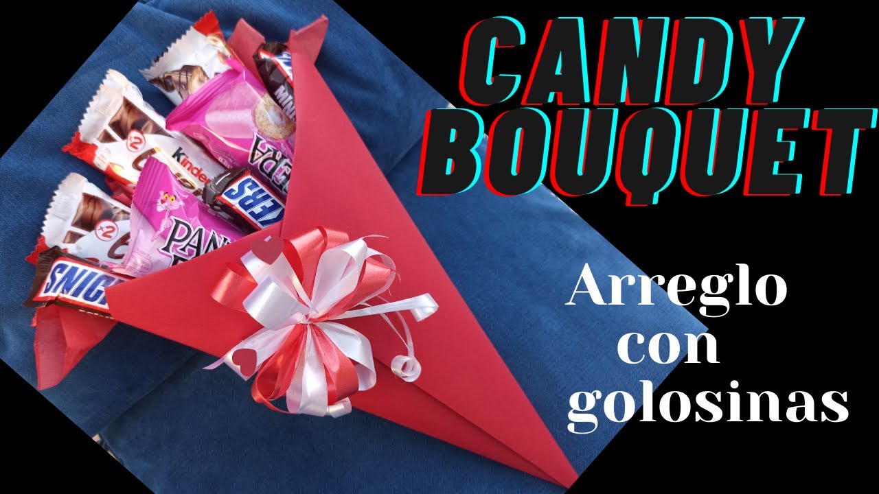 RAMO CON GOLOSINAS / CANDY BOUQUET / ARREGLO CON CHOCOLATES / DETALLE /REGALO DE CUMPLEAÑOS