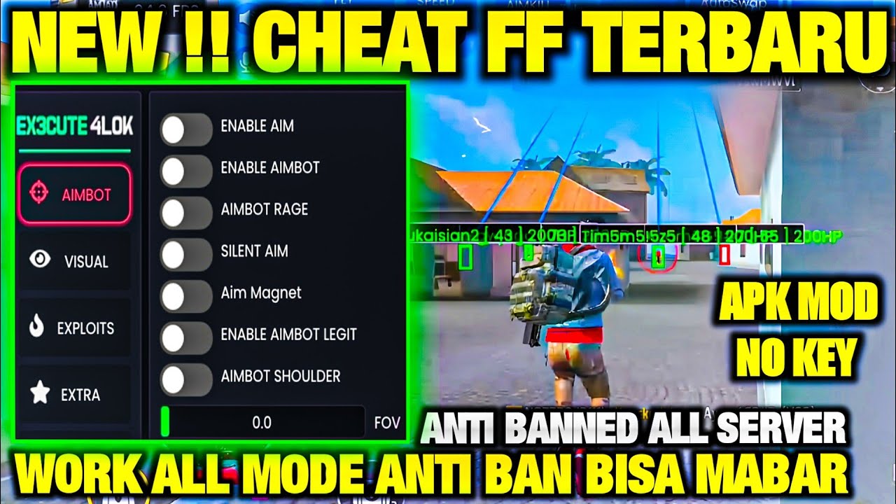 NEW CHEAT FF TERBARU‼️ APK MOD MENU FF TERBARU 2026 CHEAT FF ANTI BAN, ALL SERVER, SERVER INDO
