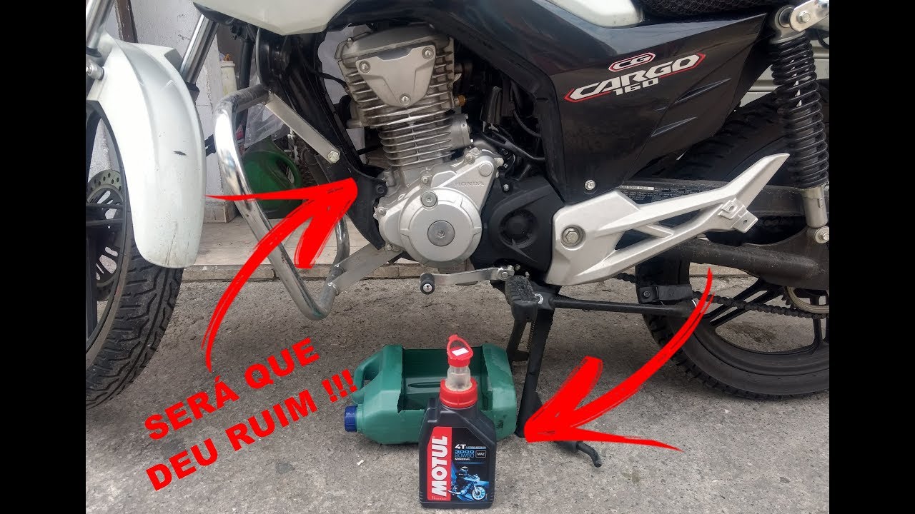 😱COLOQUEI ÓLEO MOTUL 20/50 NA MINHA 160 CARGO 😱SERÁ QUE DEU RUIM?😰
