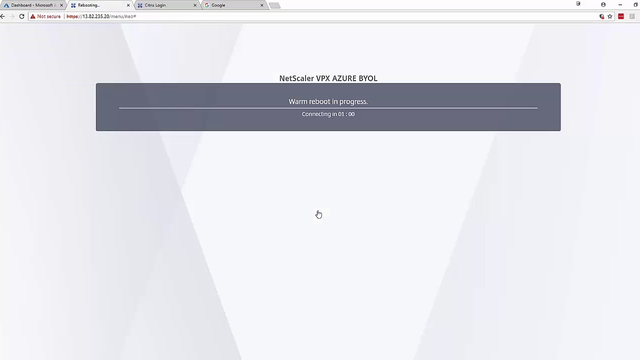 Frontend XenApp with Netscaler HA Pair in Azure