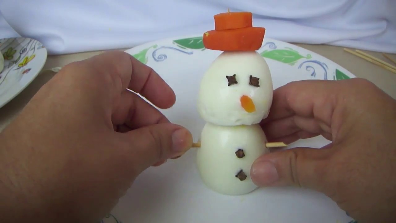 Muñeco de nieve con huevos,  ideas para hacer con tus hijos