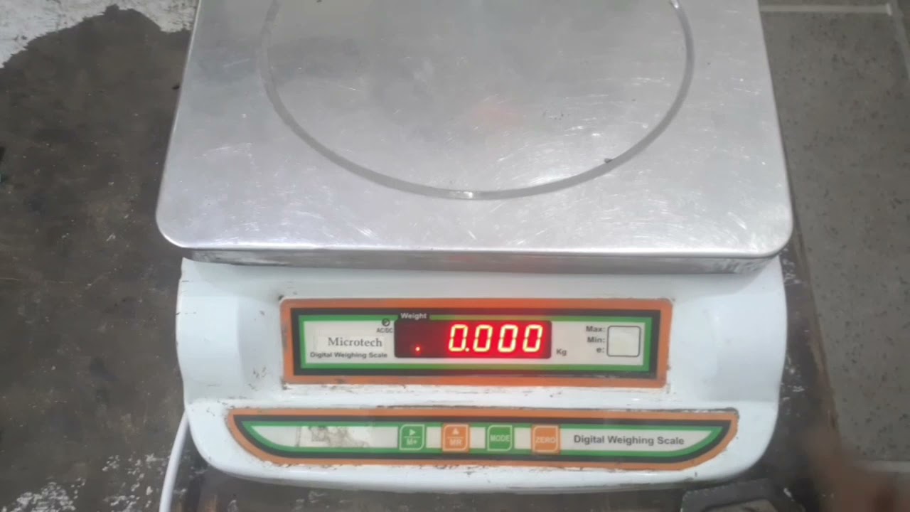 Microtech 30kg Digital Weighing Scale Calibration Process Weight Setting