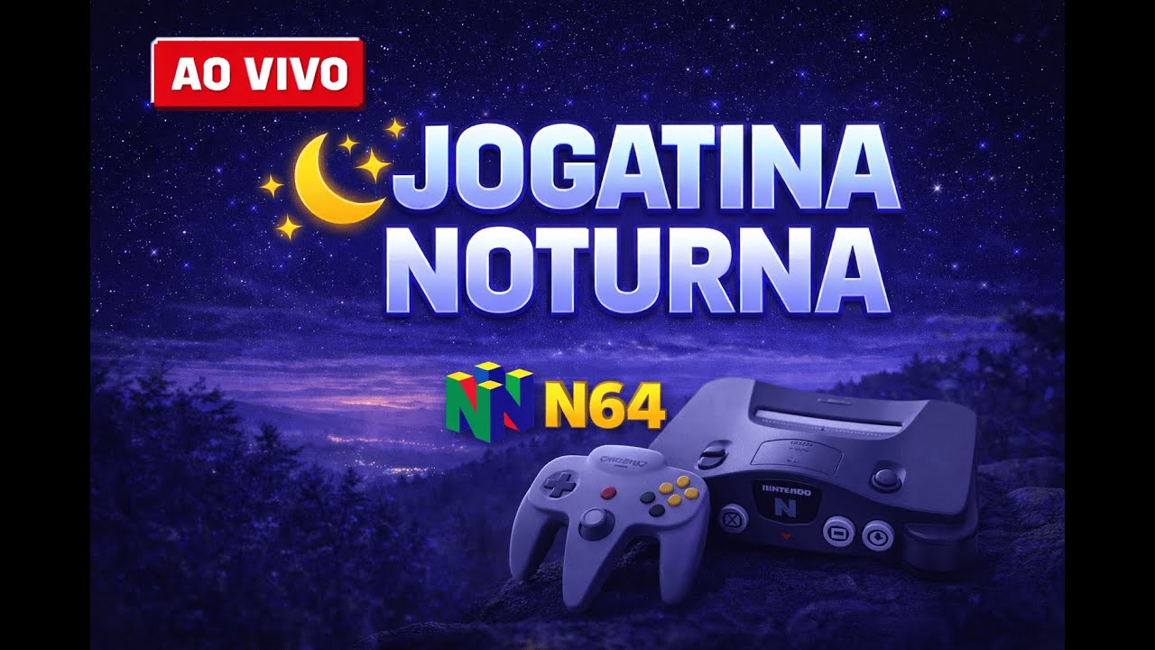 🌙🎮 Jogatina Noturna(live caiu falta de energia) #03 | Clássico Diddy Kong Racing N64 Ao Vivo