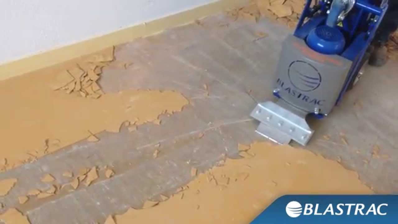 Rimozione PVC, Linoleum e piastrelle con Stripper Blastrac BS-110 & BMS-220ADB