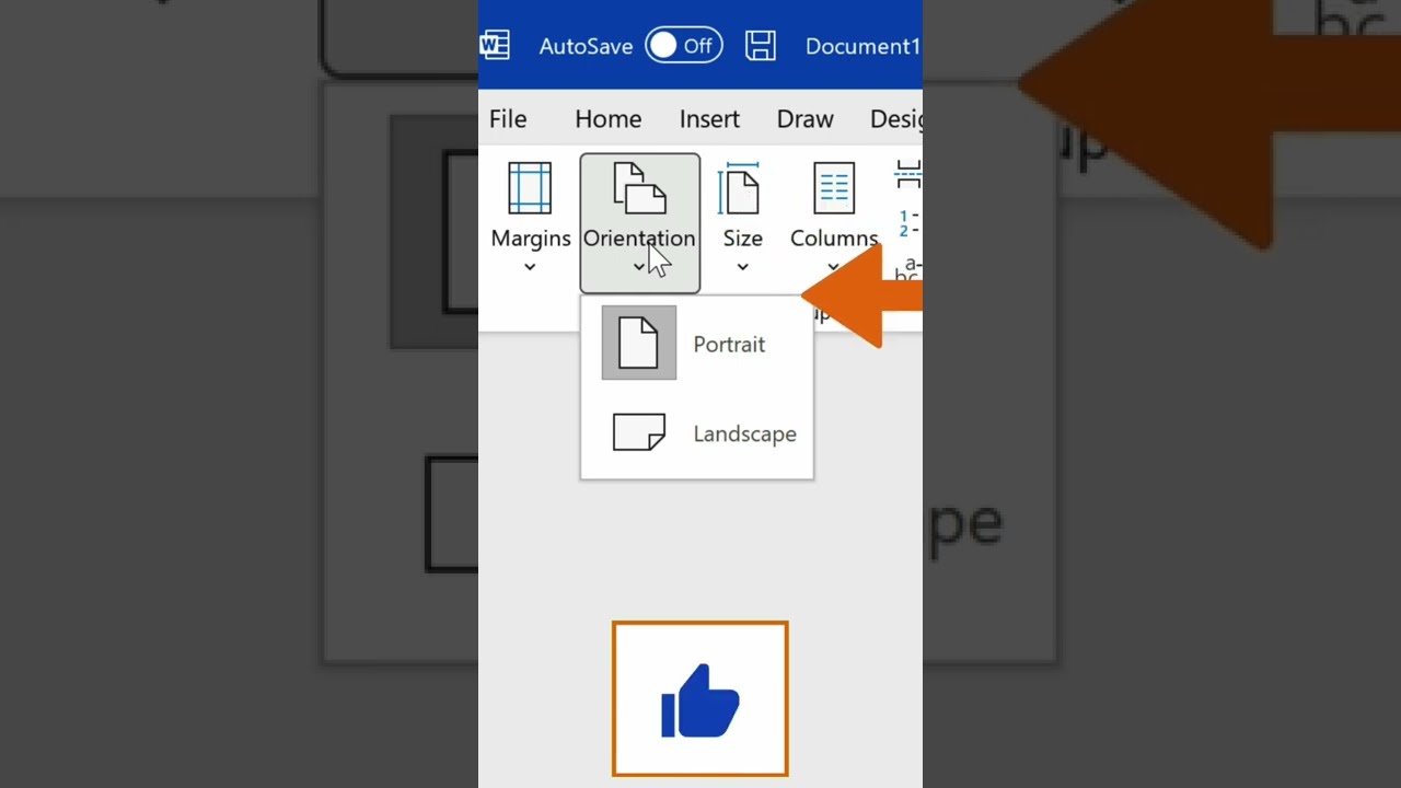 Как изменить ориентацию страницы в Microsoft Word