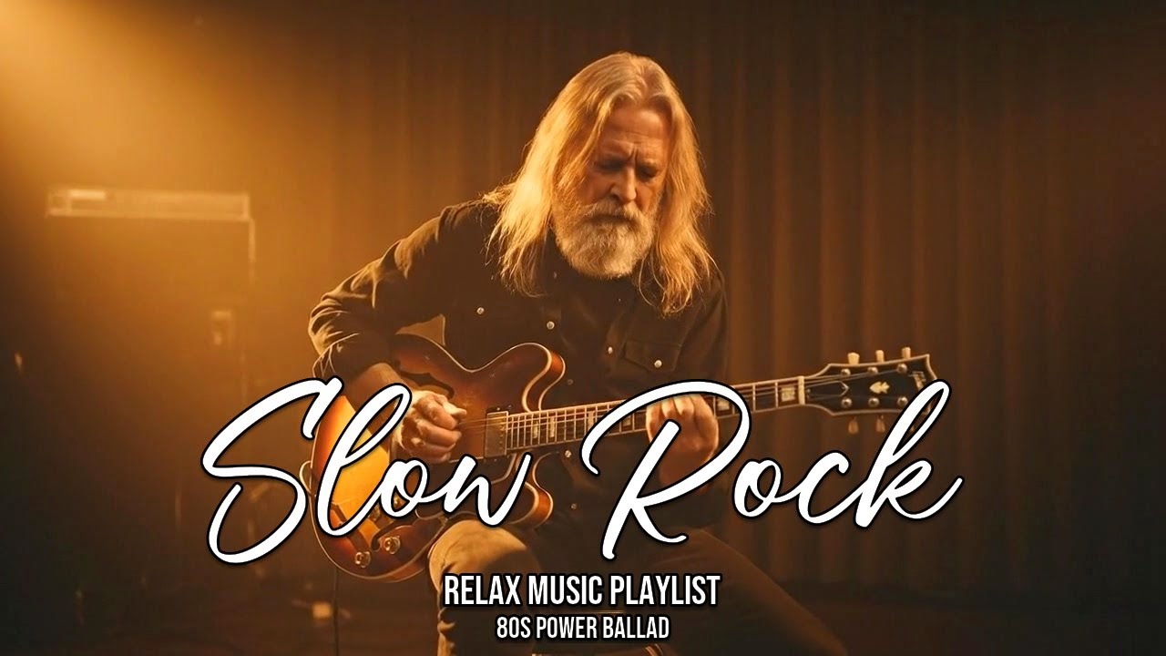 Best Slow Rock Guitar Mix &ndash; Warm Tones, Soft Ballads, and Emotional Melodies for Night Peace