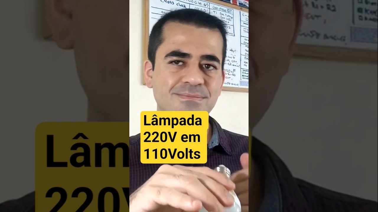 L&acirc;mpada 220V em 110Volts  127V pode ligar? #shorts #l&acirc;mpada #220V #110V #127V