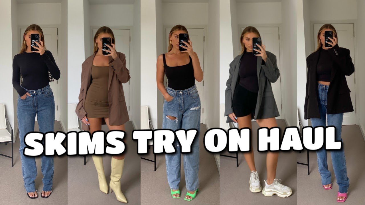 SKIMS TRY ON & STYLING HAUL | THE ULTIMATE WARDROBE BASICS