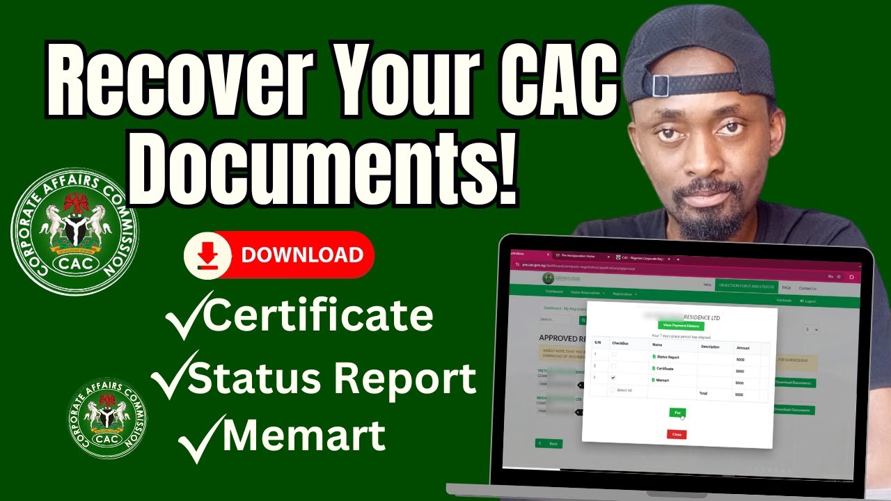 How To Recover Your CAC Documents: Certificate, Status Report, MeMart