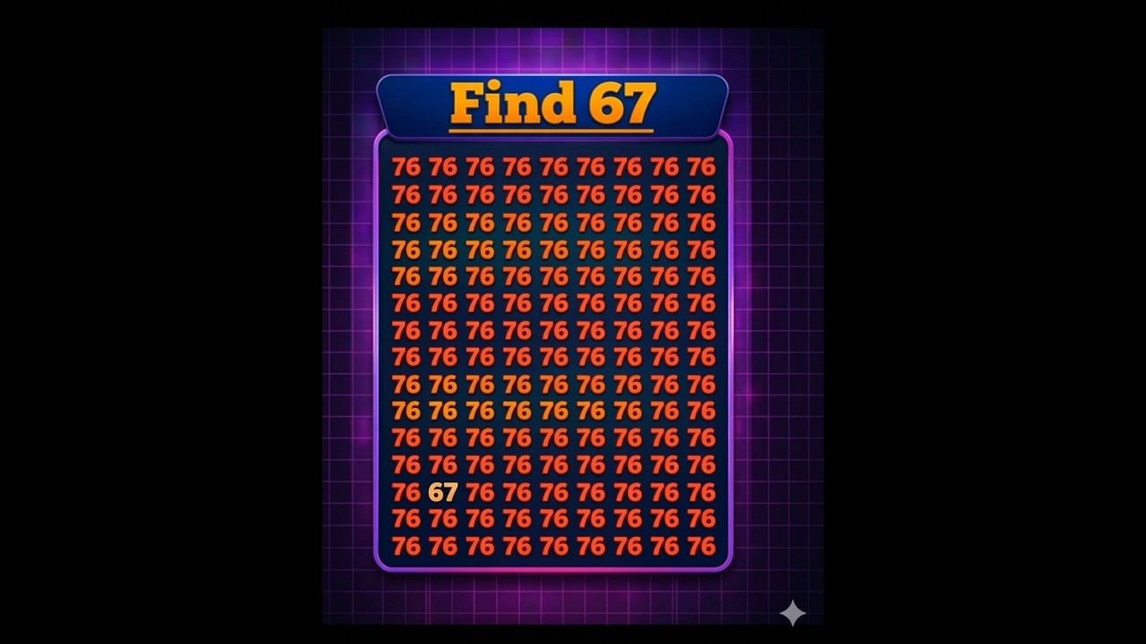 Find 67 in the box!😯👀(Impossible) #shorts
