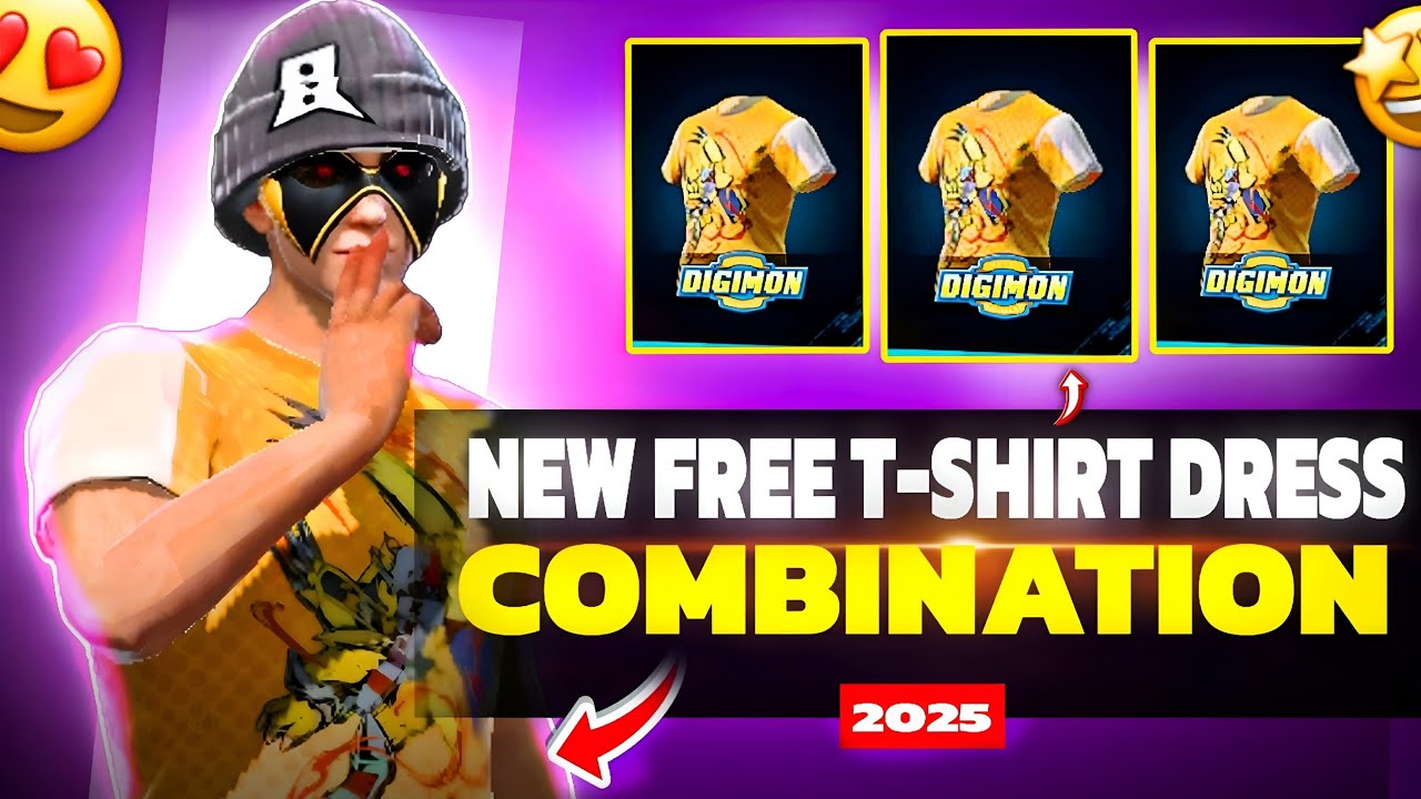New 😍 Free T-shirt God Level Dress Combination In FREE FIRE 🔥 | NO😱TOP UP DRESS COMBINATION | XZRT |