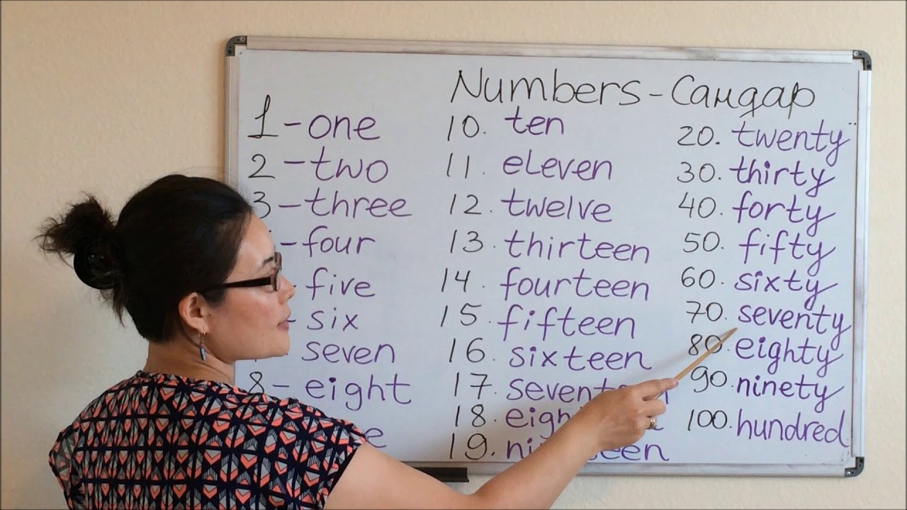 Англис Тил Эжеке 30 - Сандар - Numbers (Намберз) Бир, Эки, Уч