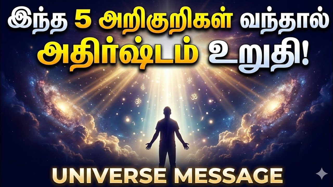 இந்த 5 அறிகுறிகள் வந்தால் அதிர்ஷ்டம் உறுதி | Universe Message Tamil | Life Changing Signs