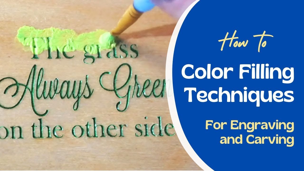 Color Filling Techniques on Wood for Laser Engraving, CNC and Carving 