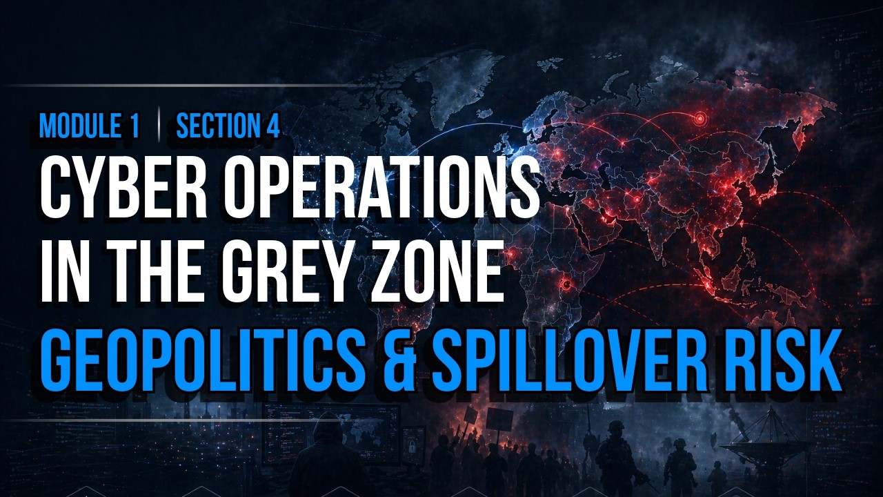 M1:S4 - Cyber Operations in the Grey Zone: Geopolitics and Spillover Risk