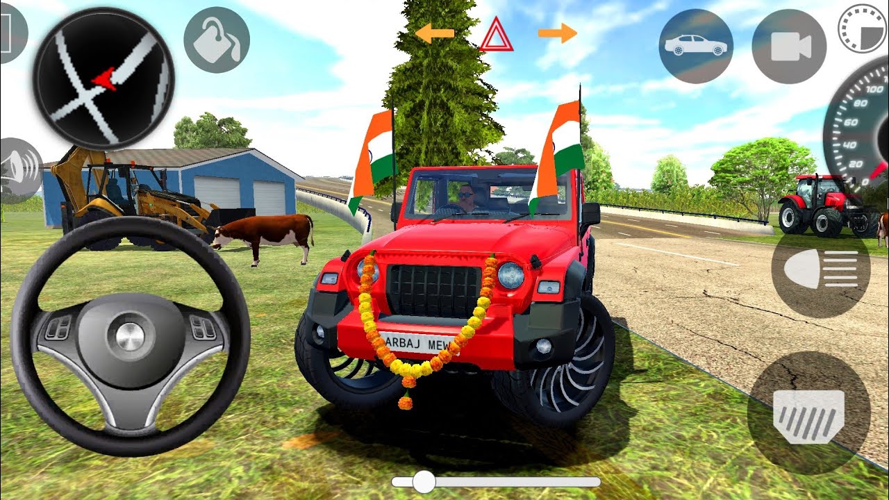 Modified Mahindra Thar 👿 green 💚 Thar 👿 indian cars gadi Wala game and Android 2025