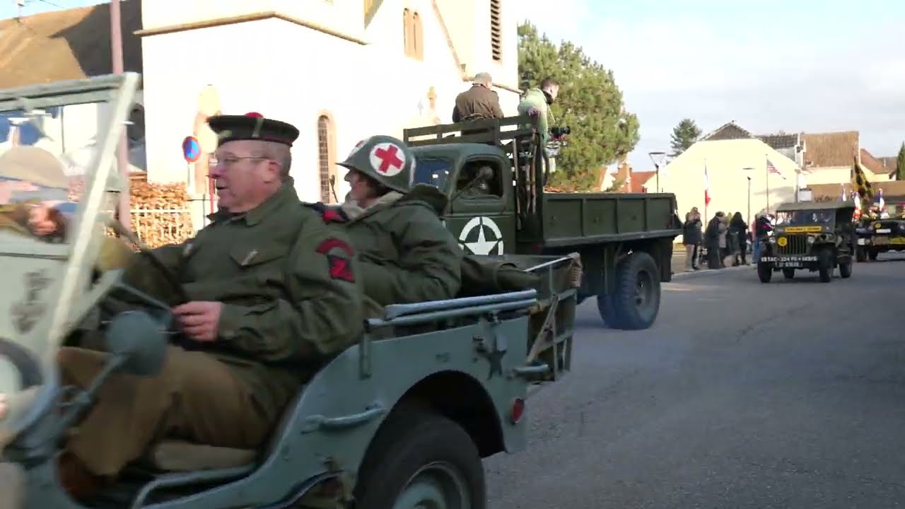 Défilé de la  libération de la poche de Colmar.  Passage à Wintzenheim