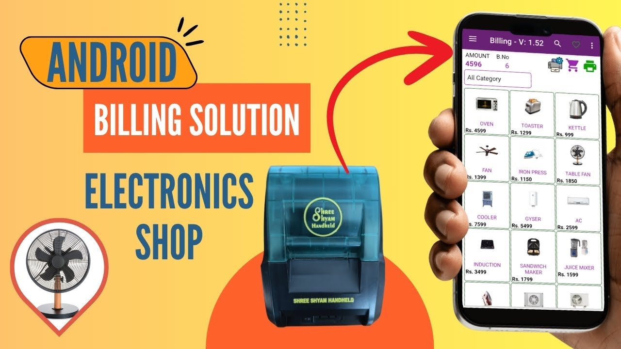 Electronics Shop Billing App | Best Billing Machine for Small Business | Affordable Billing Machine