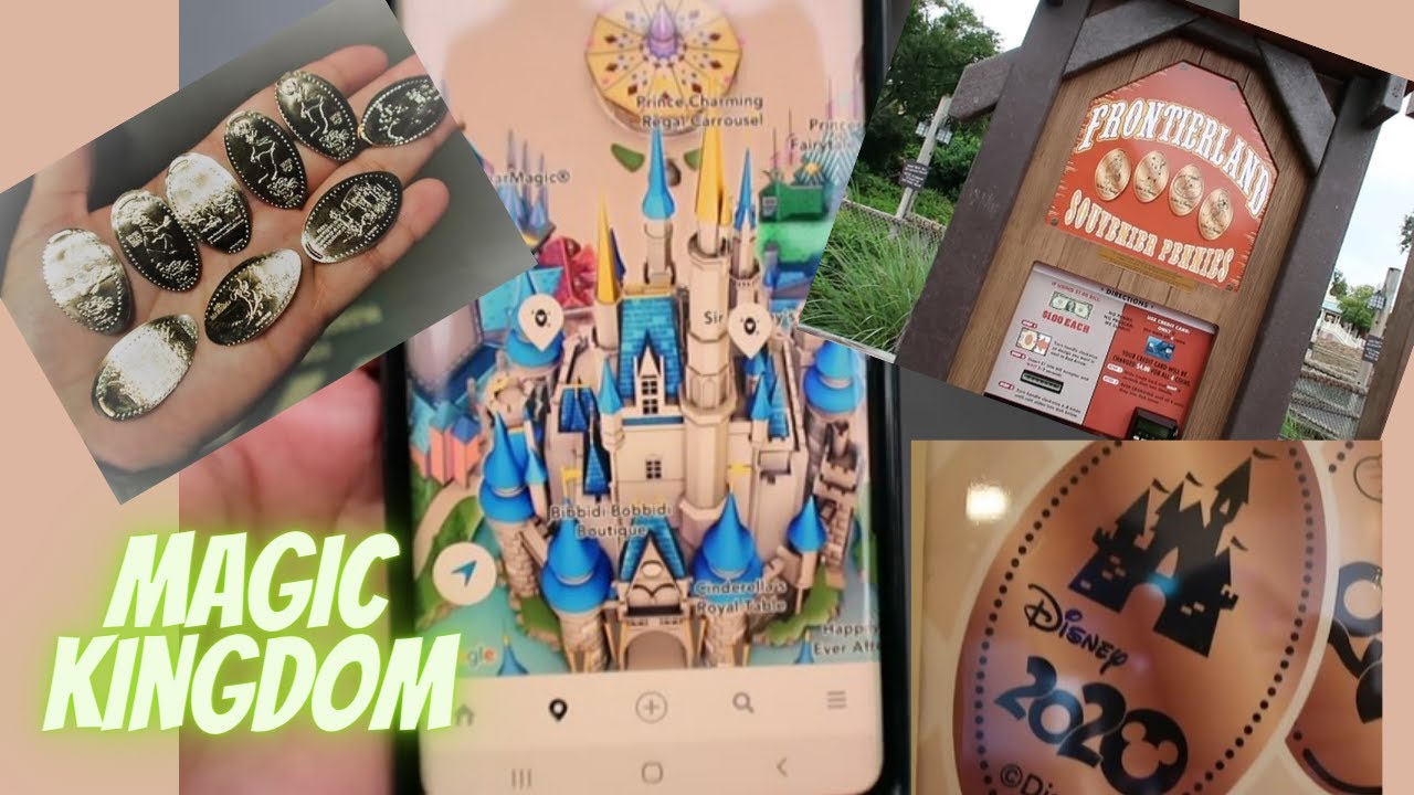 All the pressed pennies at Magic Kingdom - Walt Disney World