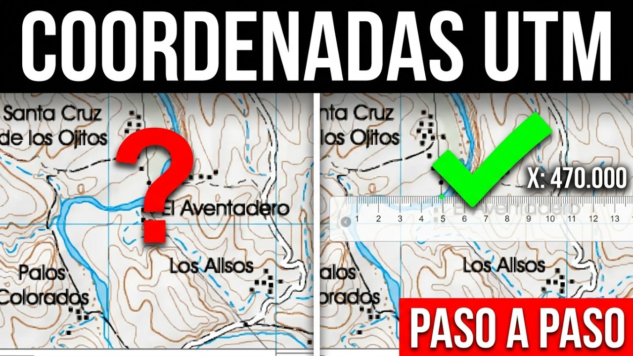 COMO OBTENER COORDENADAS UTM DE UN MAPA TOPOGRÁFOCO: CLARAMENTE EXPLICADO