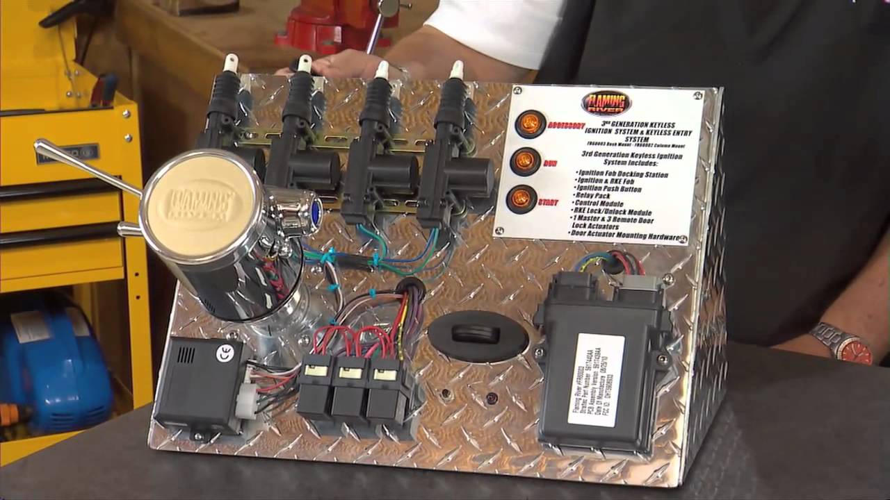 Flaming River Pump Bracket and Keyless Ignition System on My Classic Car