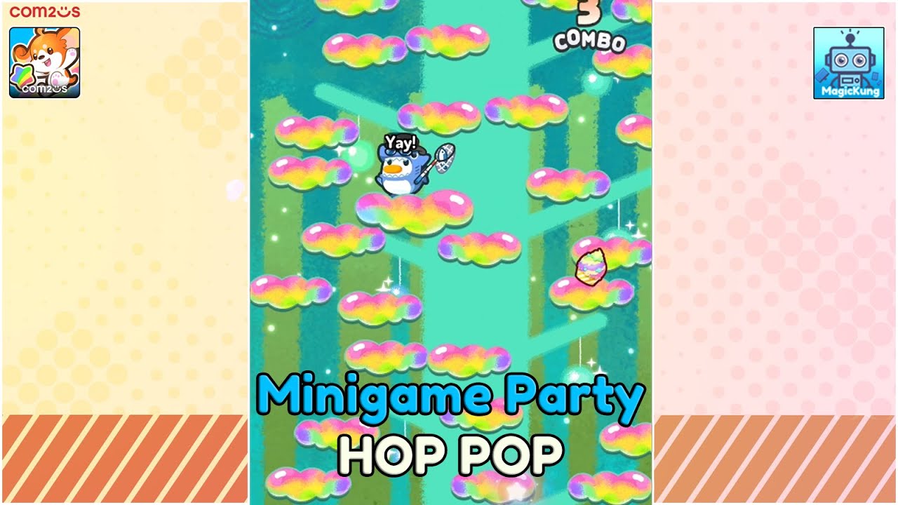Minigame Party: Pocket Edition - How to play Hop Pop Gameplay Jumping game Com2us XPLA P2E