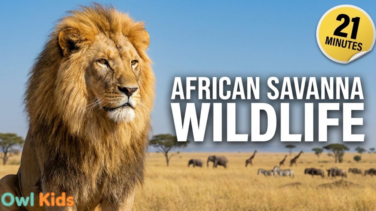 21 Minutes African Savanna Wildlife | Alam Liar Savana Afrika (Relaxing Nature Video) - OwlKids