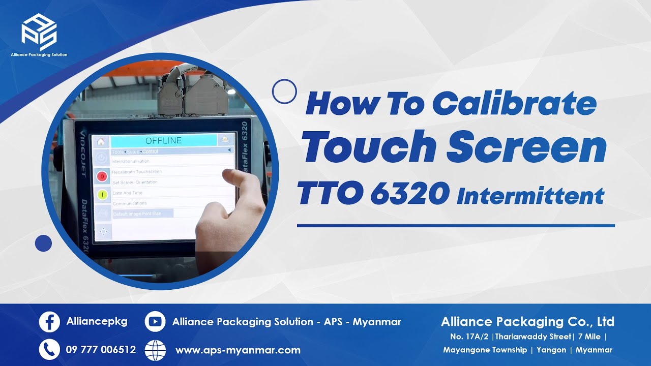 TTO 6320 - How to calibrate touch screen
