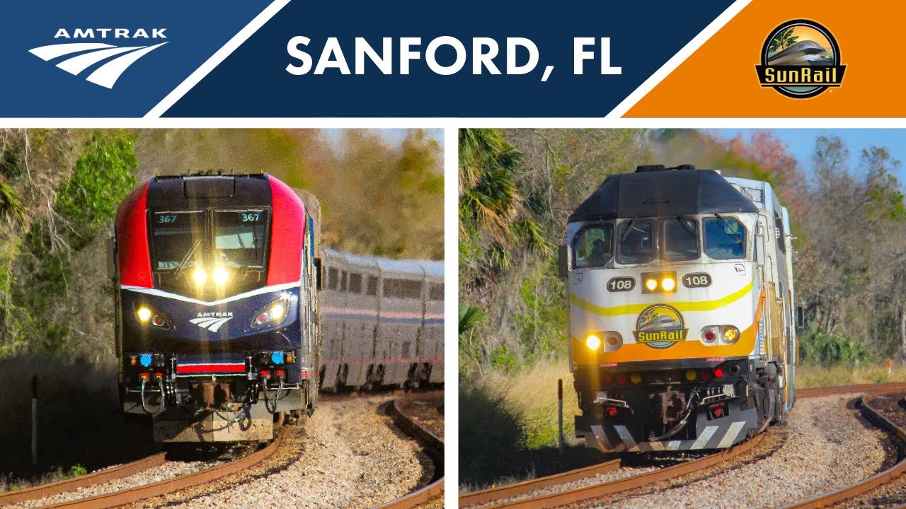 Amtrak Auto Train and SunRail Trains in Sanford, FL | 2/21/25