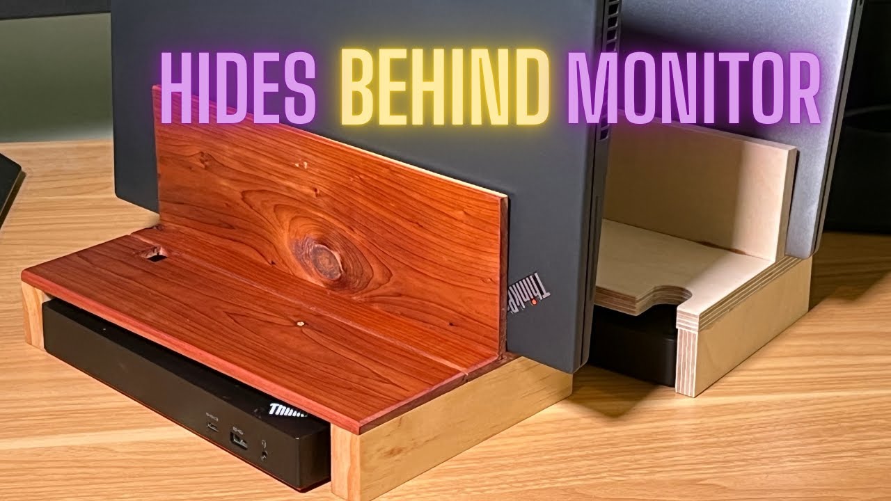 DIY Thunderbolt Dock + Laptop Stand – Hidden Behind Monitor!