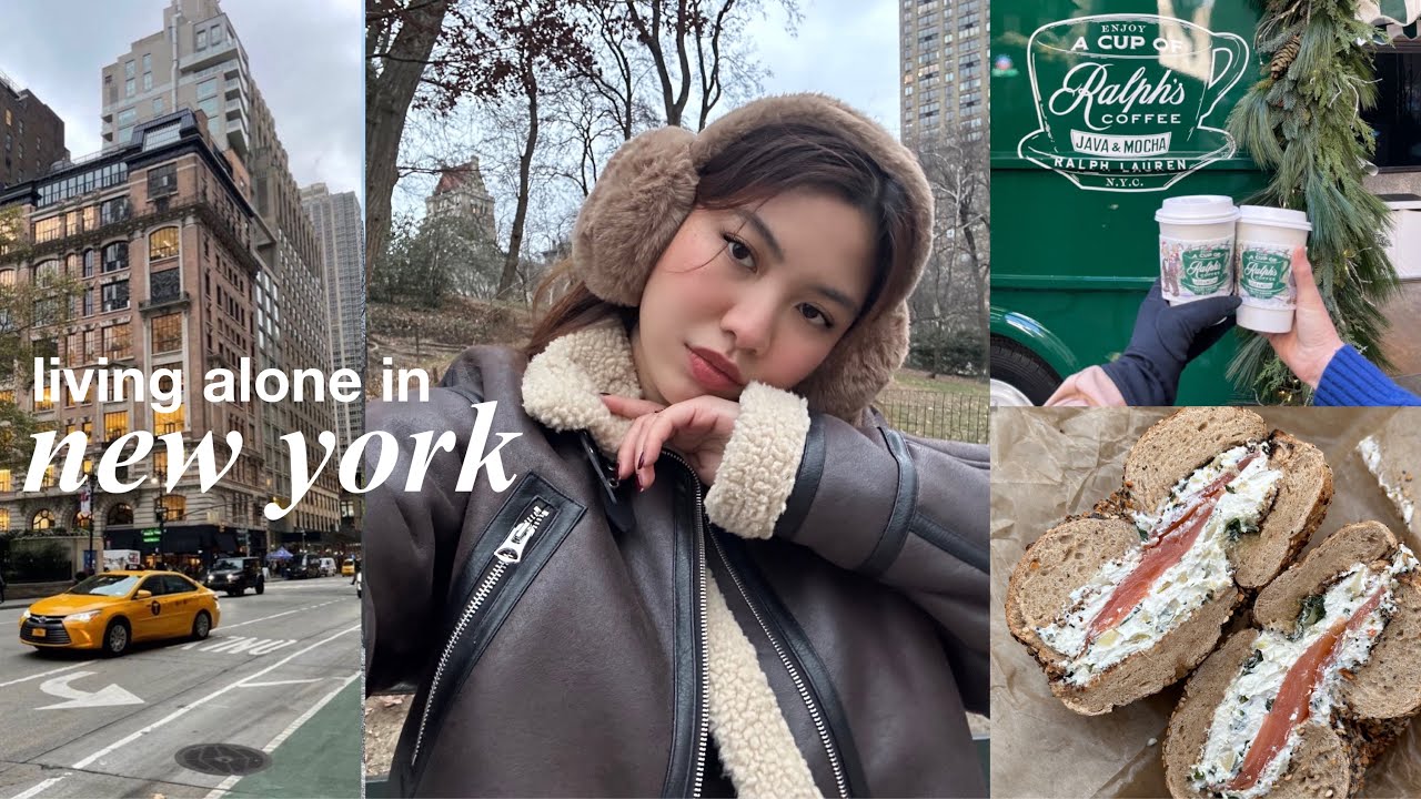LIVING ALONE IN NYC | winter markets, lots of yummy food, ice skating