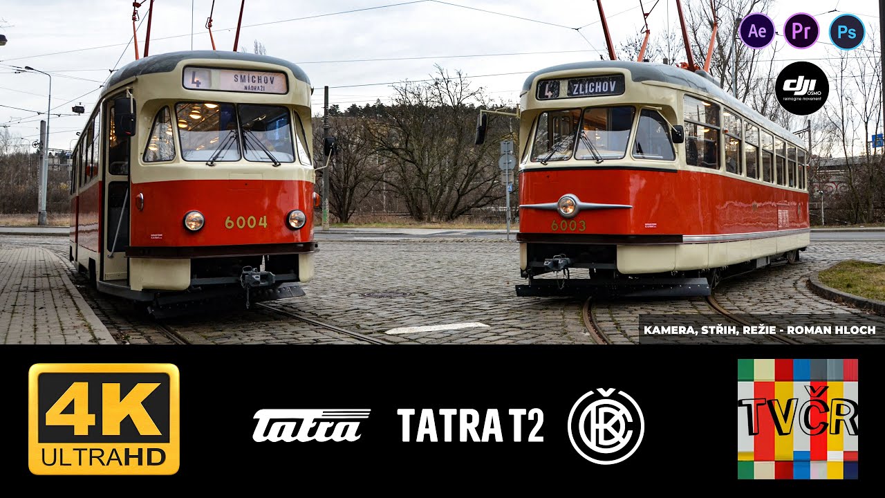 Tramvaj Tatra T2 Praha - 6003 a 6004