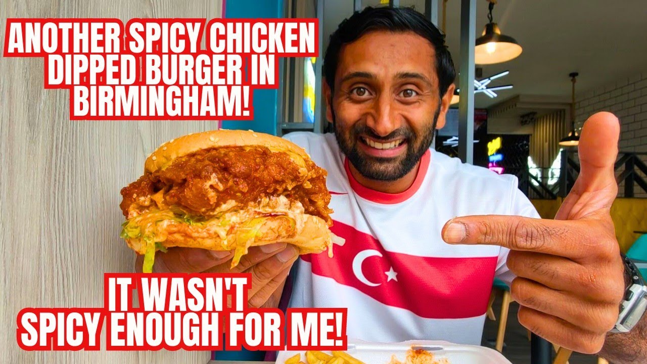 Another SPICY CHICKEN Dipped Burger In BIRMINGHAM! Burger And Flame!