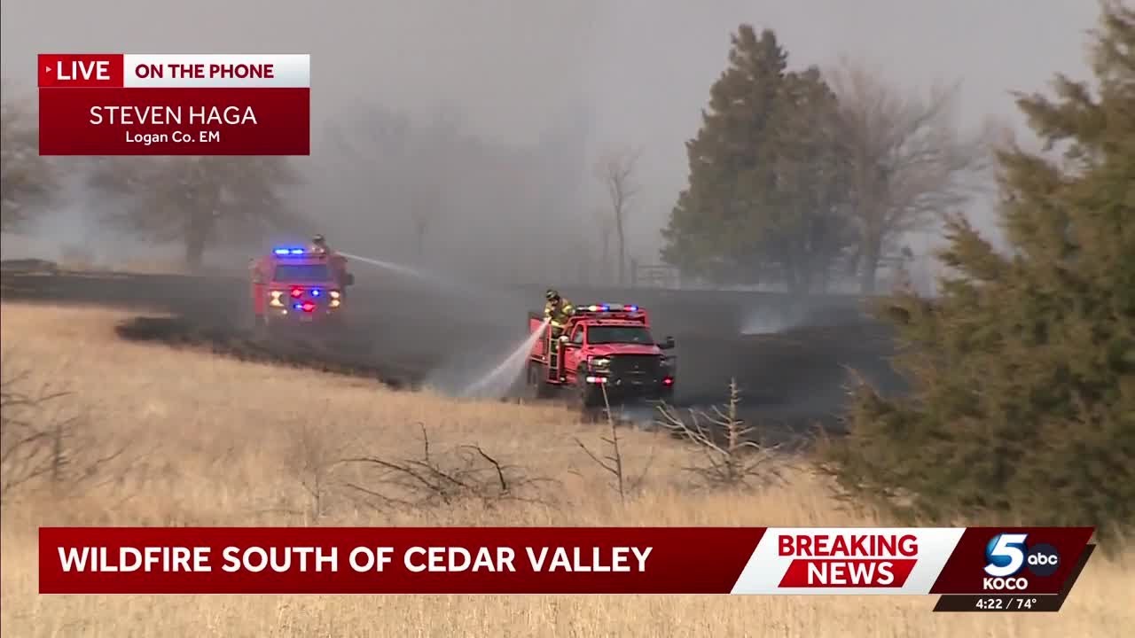 Logan County emergency manager details wildfire south of Cedar Valley