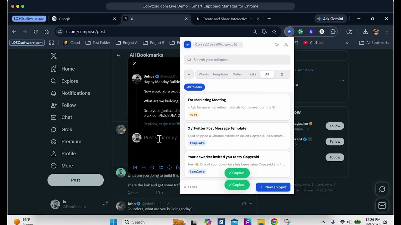 Copy Paste Tool - Chrome Clipboard Manager to Save & Paste Text Instantly