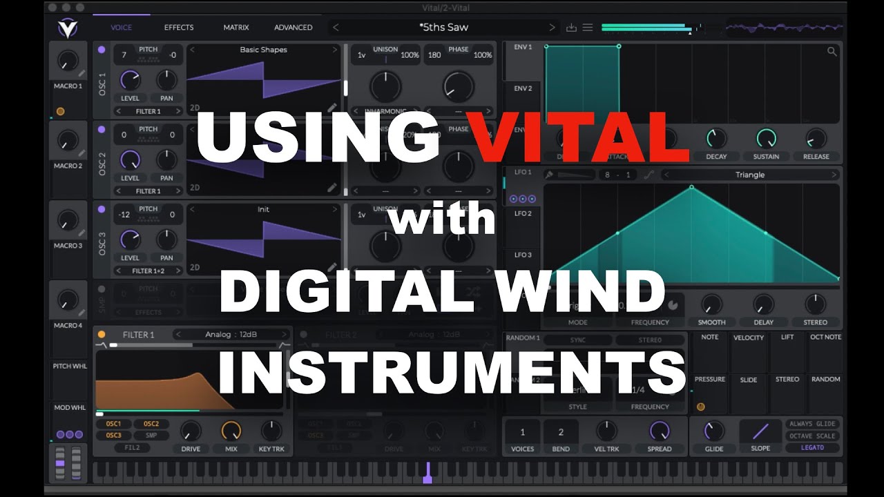 Basic Wind Controller Sound Design Tutorial for VITAL
