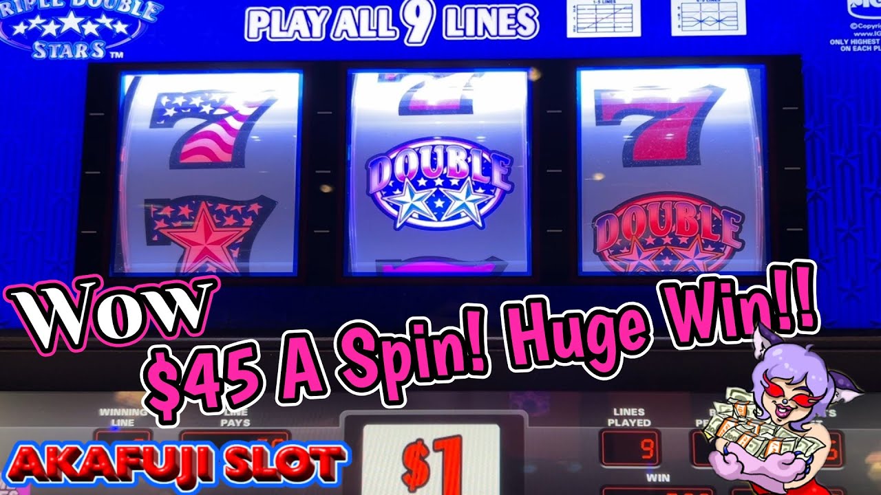 Old School Slot Jackpot - Triple Double Stars Sot Machine Huge Jackpot