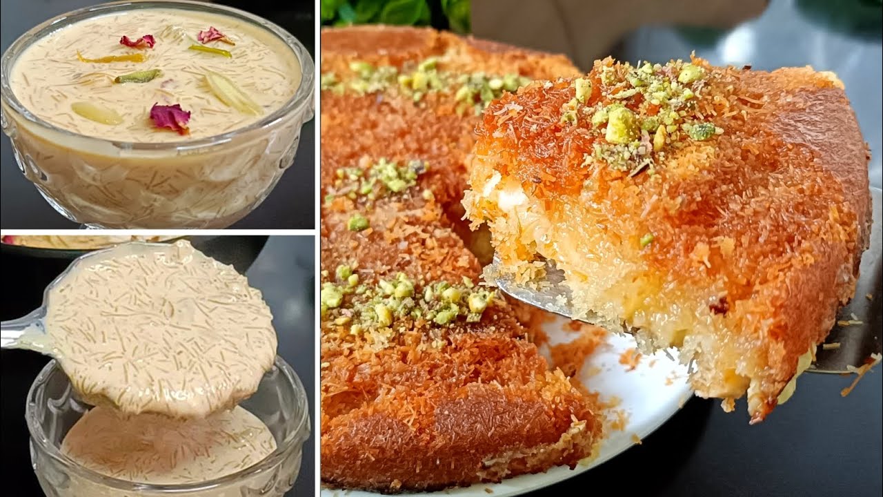 Eid 2026 Special 😍 Sheer Khurma & Kunafa Recipe | 2 Easy Dessert Recipes