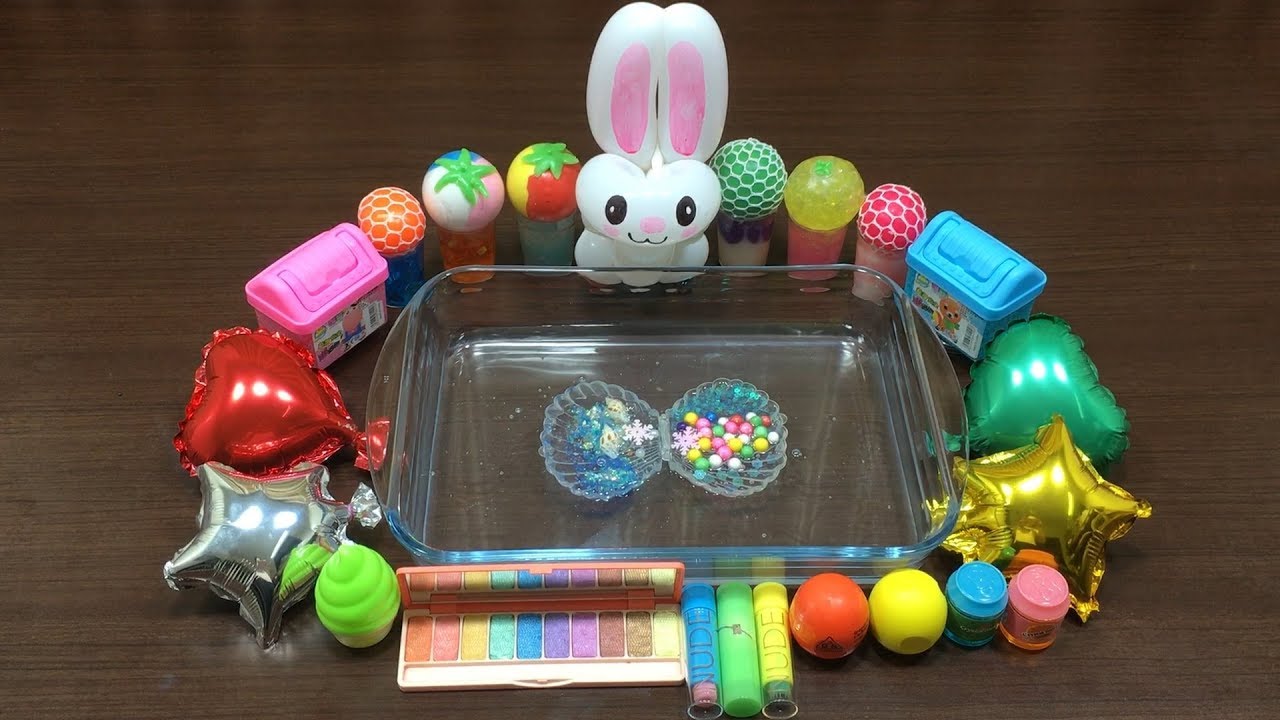 Mixing Random Things into Clear Slime !!! Relaxing Satisfying Slime Videos #150