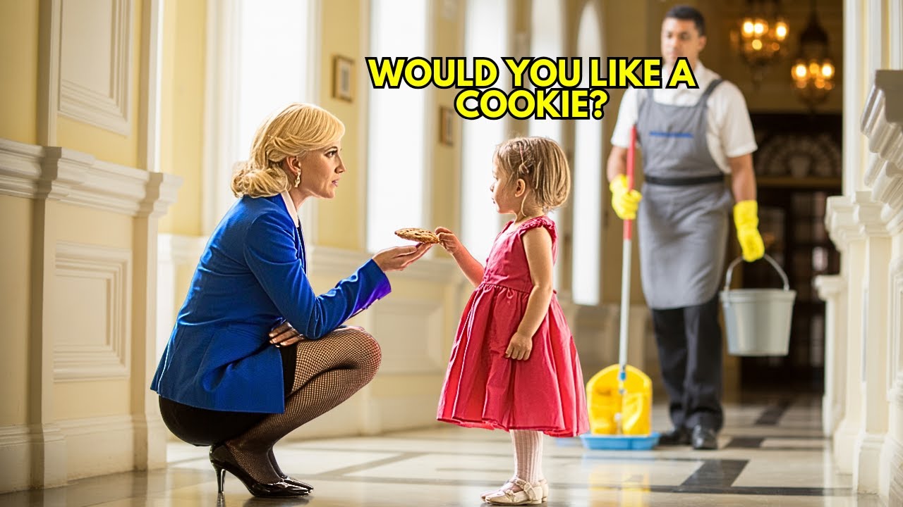 Nobody dared to speak to the MILLIONAIRE until the janitor's daughter offered her a cookie.