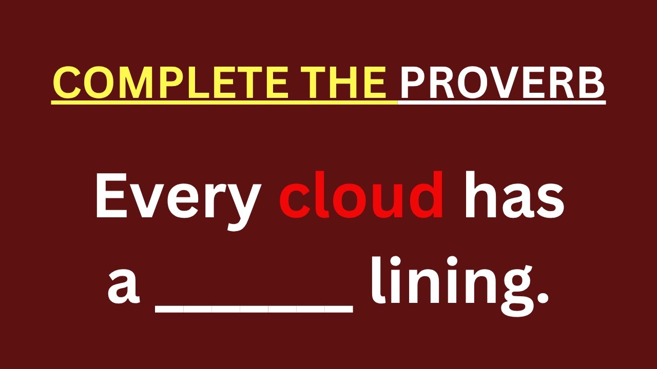 English Proverbs Quiz | ONLY 5% CAN SCORE 100%  #Quiz 5