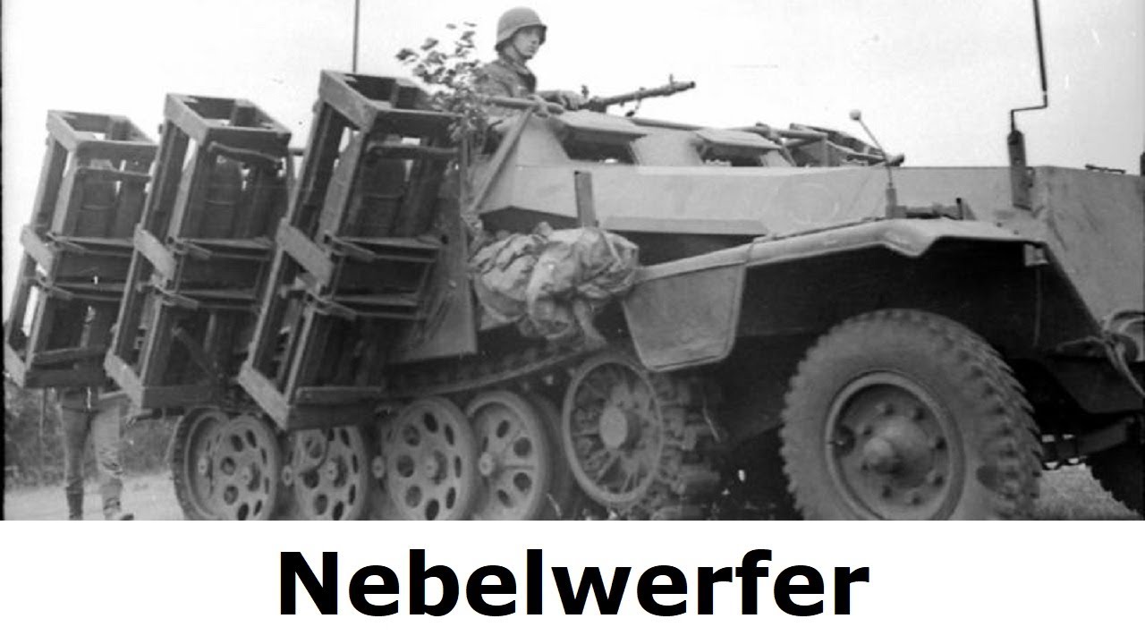 Soldat erklärt den Nebelwerfer im Einsatz bis 1945