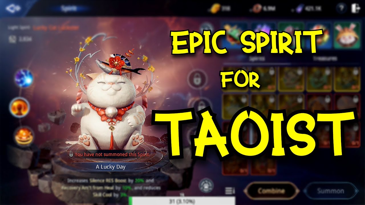 MIR4 MAIN EPIC SPIRIT and TREASURE FOR TAOIST