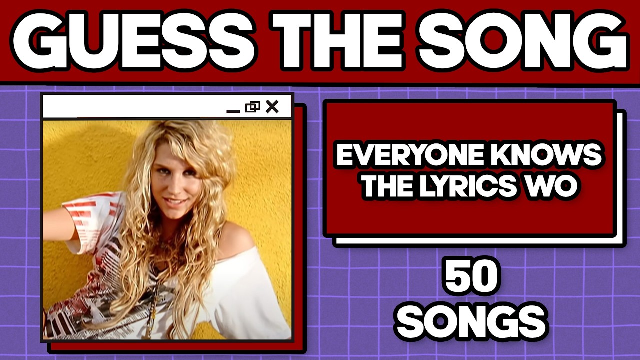 GUESS THE 50 SONGS EVERYONE KNOWS THE LYRICS TO 🎤 🎶 | Music Quiz