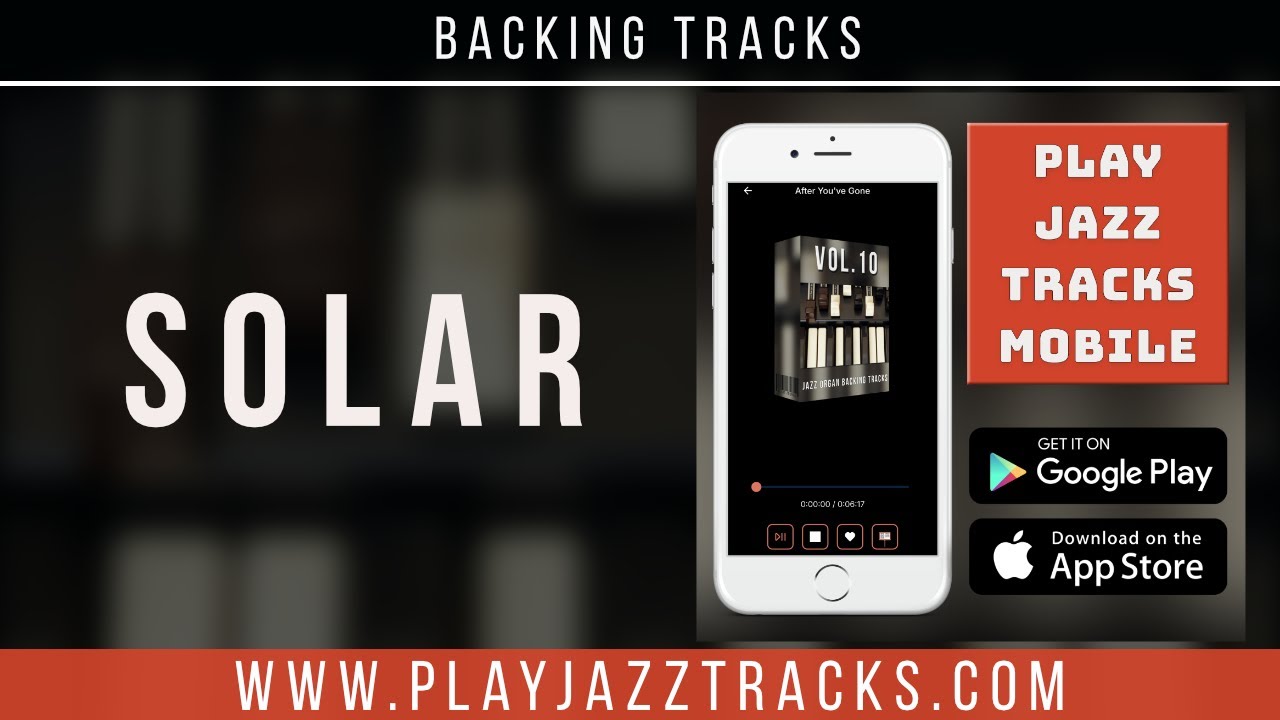 Solar - Organ and Drums - Jazz Backing Track