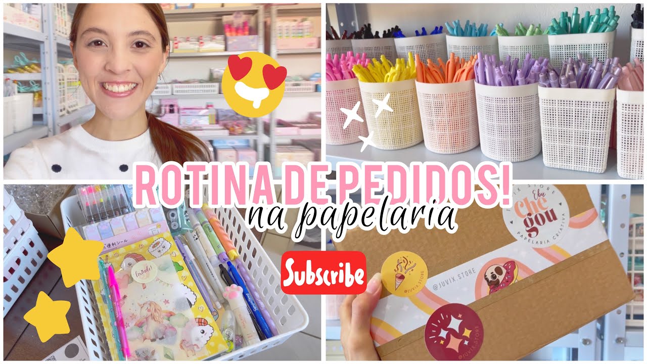Rotina de pedidos aqui na loja! ❤️ Papelaria Juvix by Júlia Vitória ✨