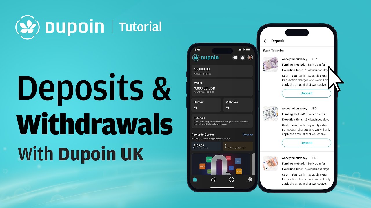 How to Deposits and Withdrawals | Dupoin UK Tutorial