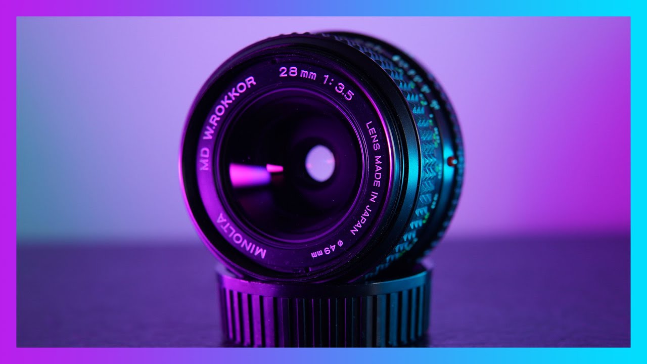 Minolta MD Rokkor 28mm f3.5 vintage lens review and test
